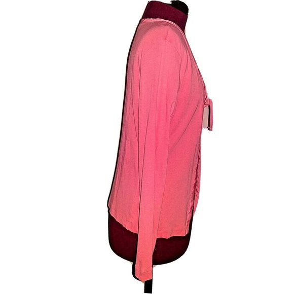 Mercer & Madison Cardigan Peach Womens Size Medium Cotton Tie Front - Picture 5 of 6